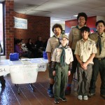 From left to right: Caleb O., Jason J., Joshua O., Arzaan B., and Jeff Y. (adult leader) at the Forestville Elementary Math Kangaroo competition IMG_8458